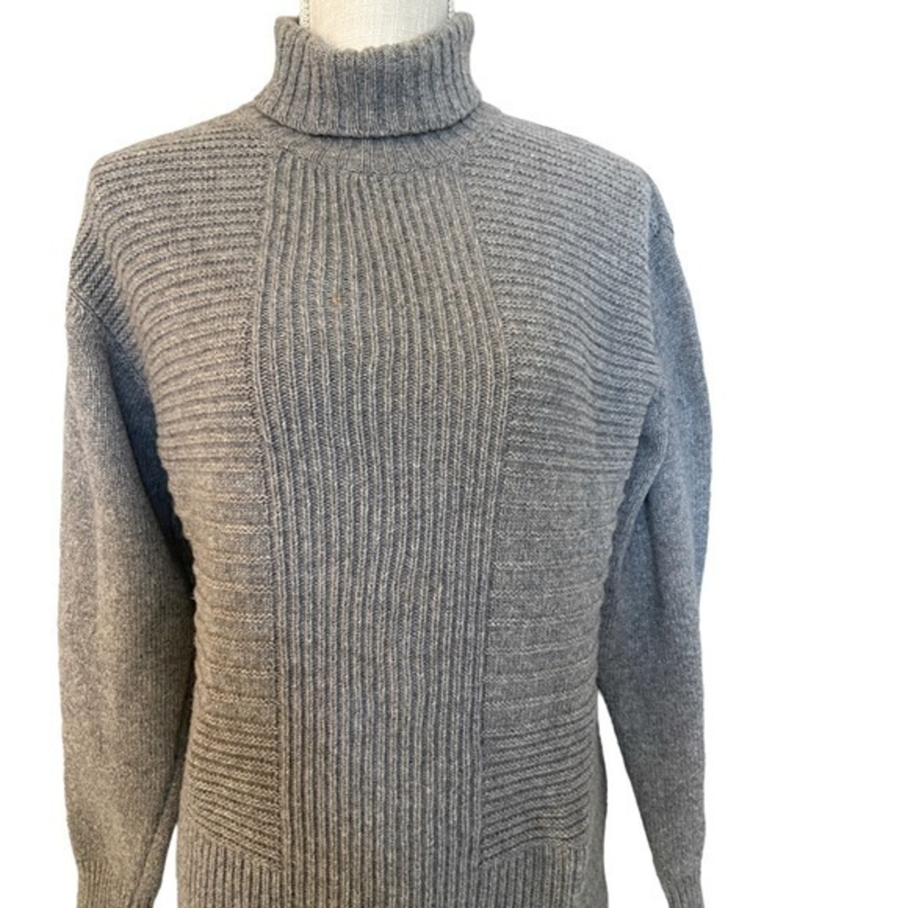 Mont Catini made in Italy wool blend heather gray turtleneck size 14/16 sweater